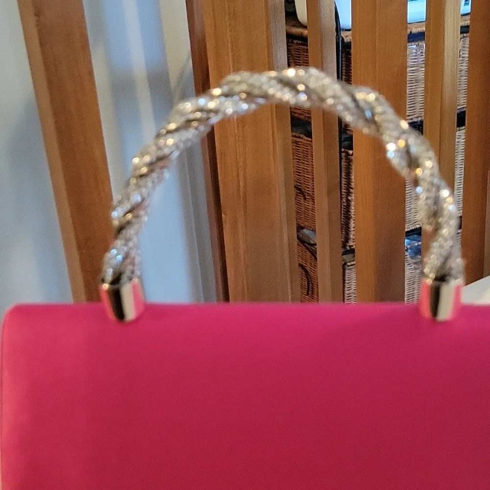 Hot Pink Rhinestone Evening Bag - Picture 4 of 6